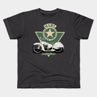 1925 MARS MA20 WHITE MARS FLAT TWIN MOTORCYCLE Kids T-Shirt